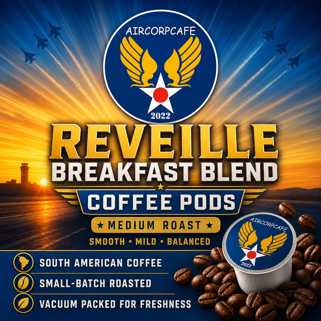 REVEILLE BREAKFAST BLEND COFFEE PODS