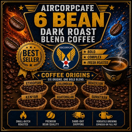 6 Bean Dark Roast Blend Coffee - A Best Seller