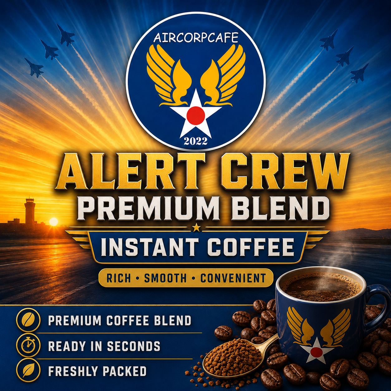 ALERT CREW Premium Blend Instant Coffee