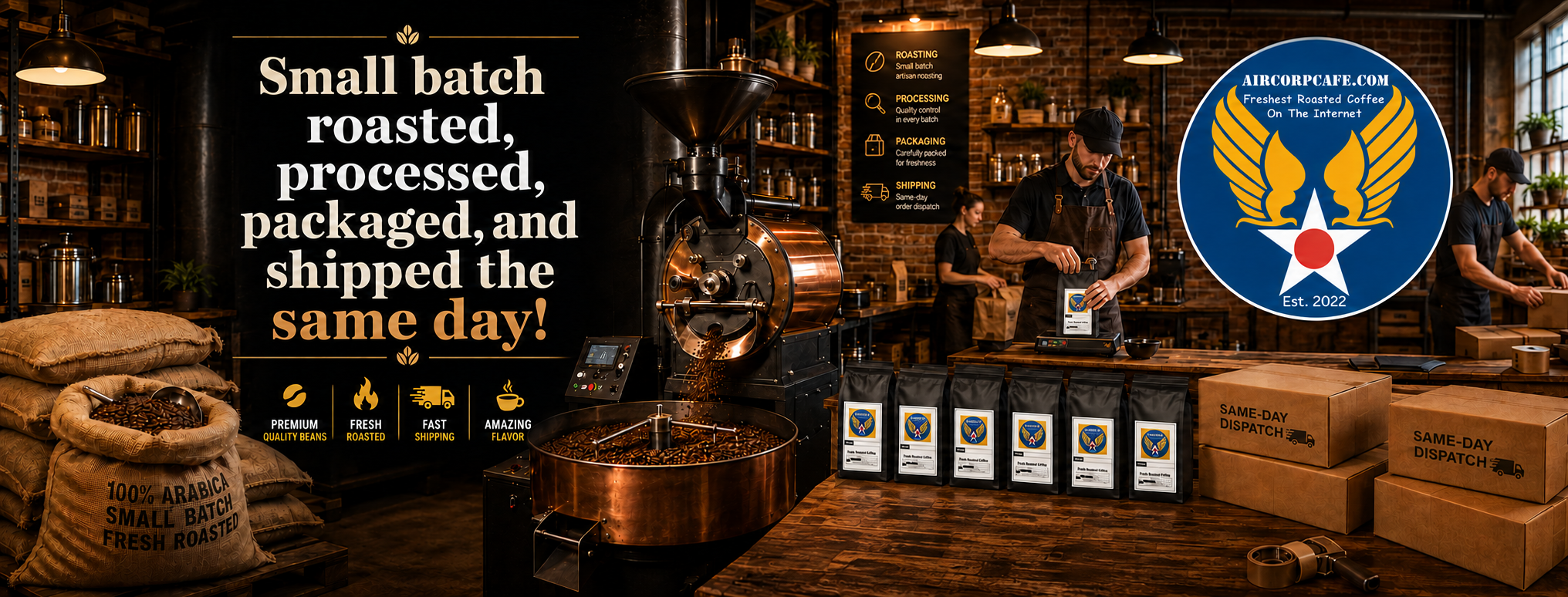 Aircorpcafe small-batch coffee roastery