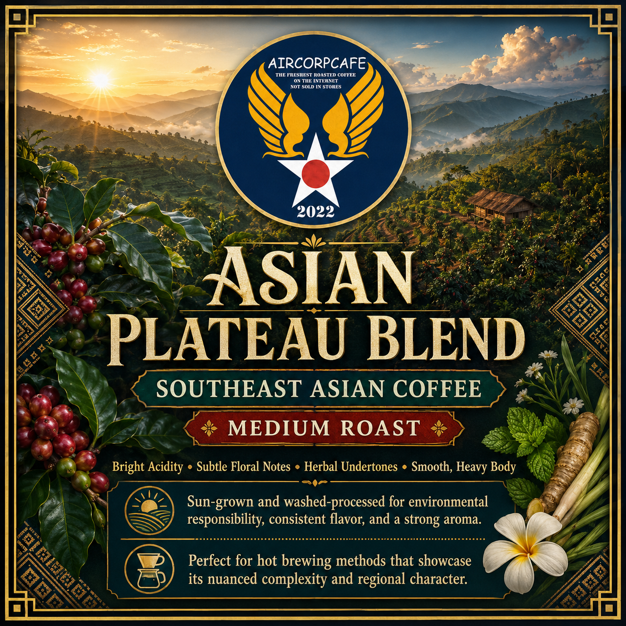 Asian Plateau Medium Roast Coffee Blend