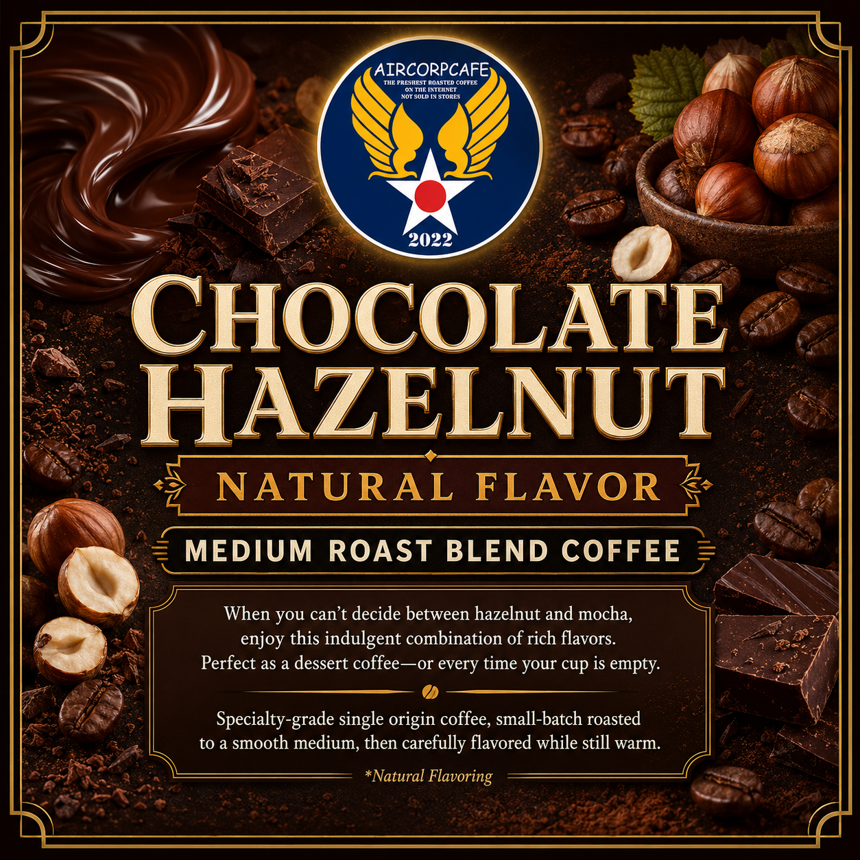 Chocolate Hazelnut Natural Flavor Coffee Blend