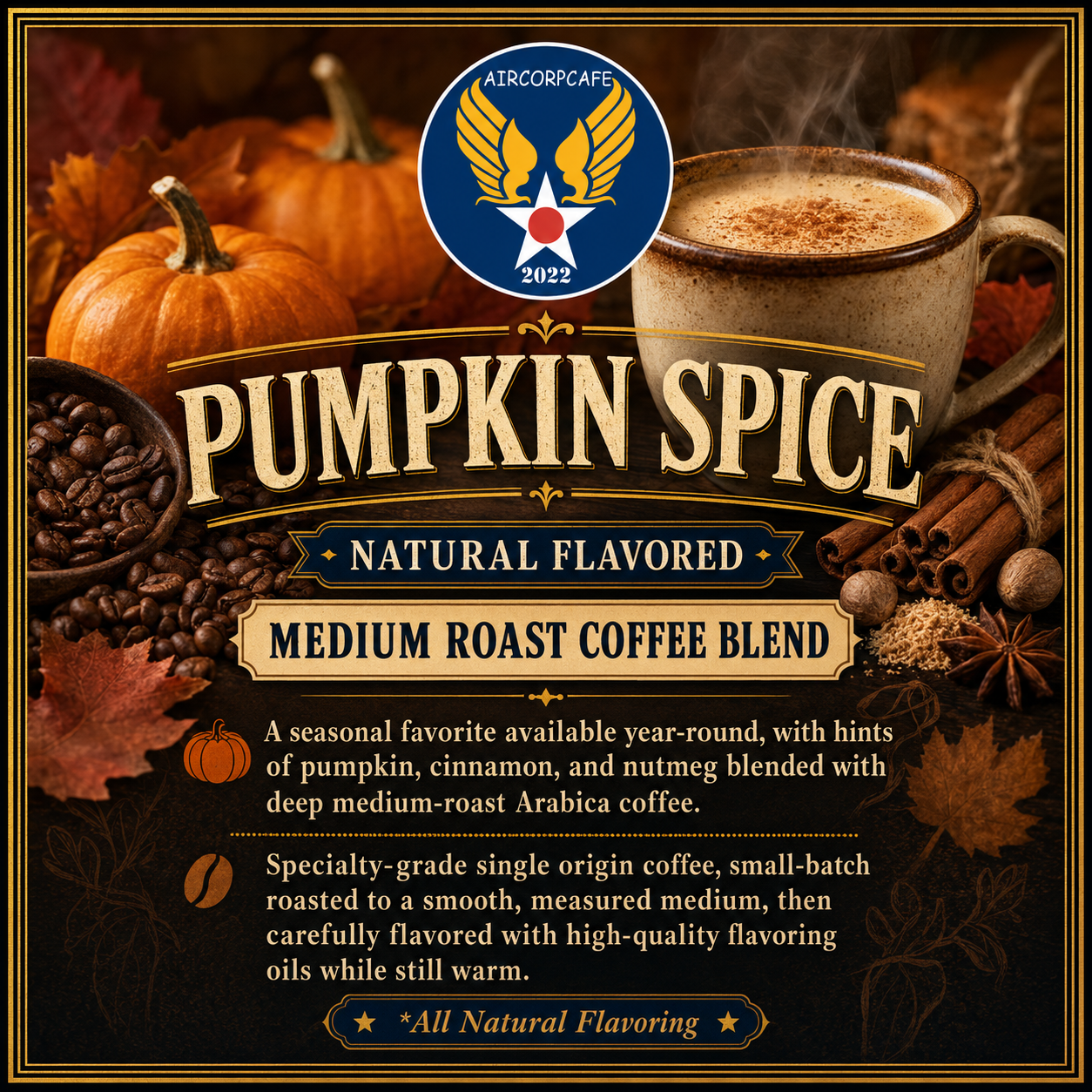 Pumpkin Spice Natural Flavored Medium Roast Coffee Blend