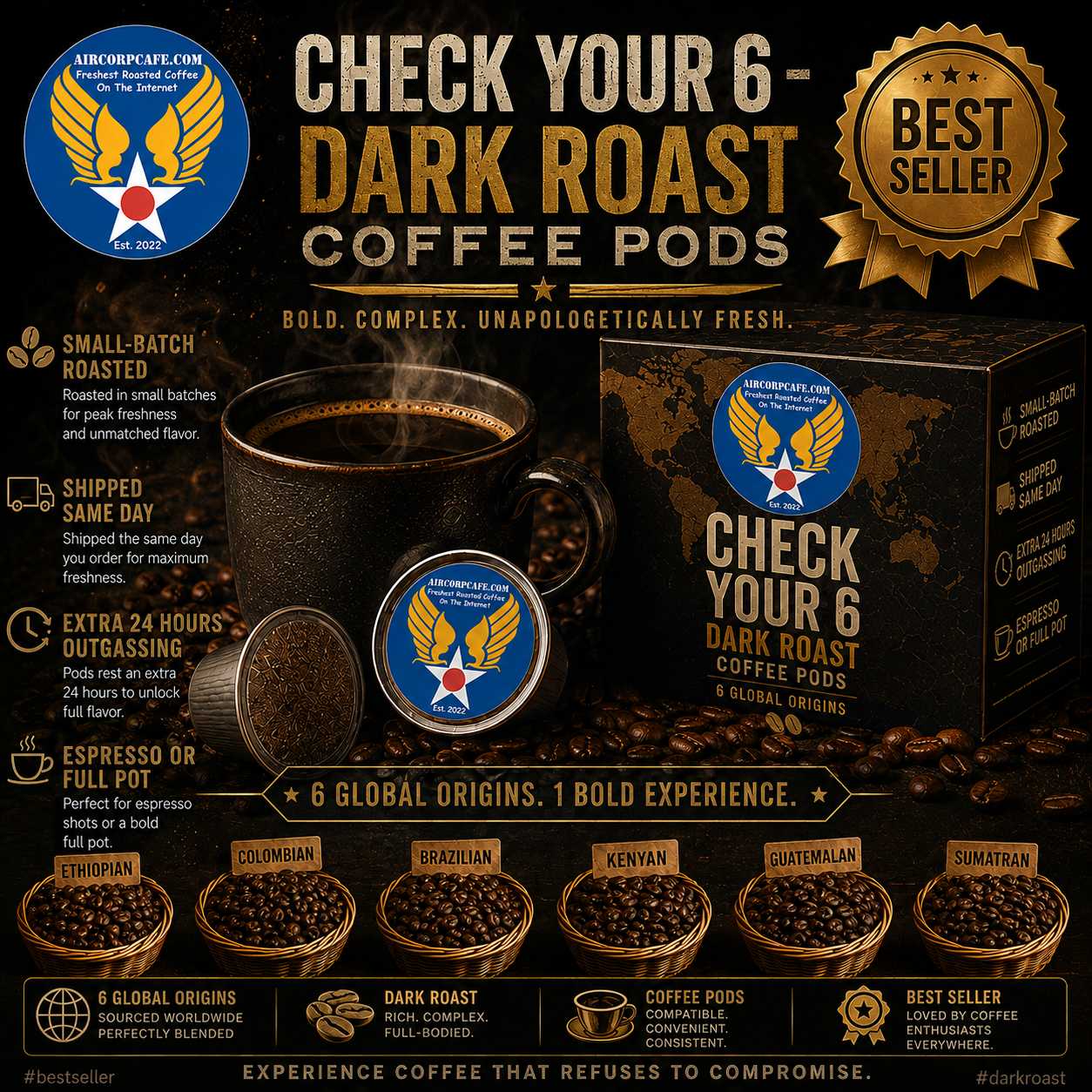 Check Your 6 Dark Roast Coffee Pods