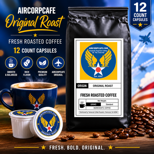 Original Roast Standard Grind Single Serve Pods Blend Coffee -12 Capsules -
