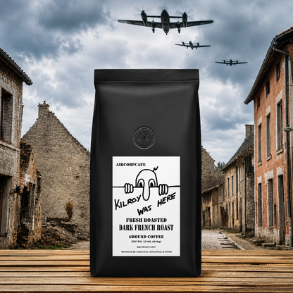 Kilroy Was Here Bundle – Mug + French Cafe Dark Roast Coffee