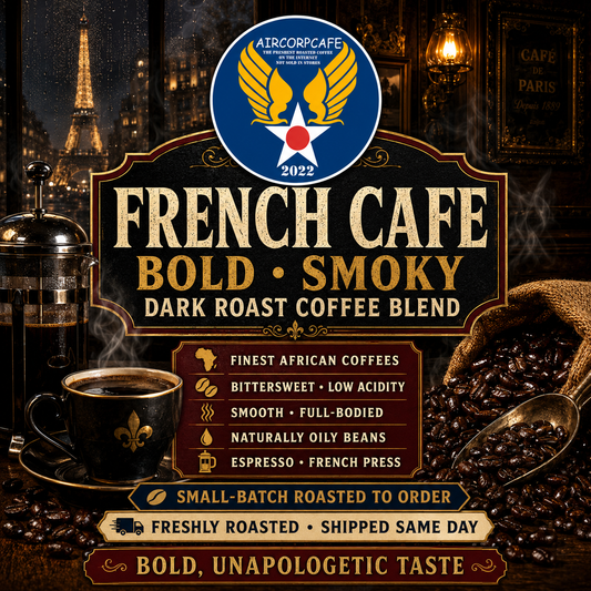 French Cafe Bold Smoky Dark Roast Coffee Blend
