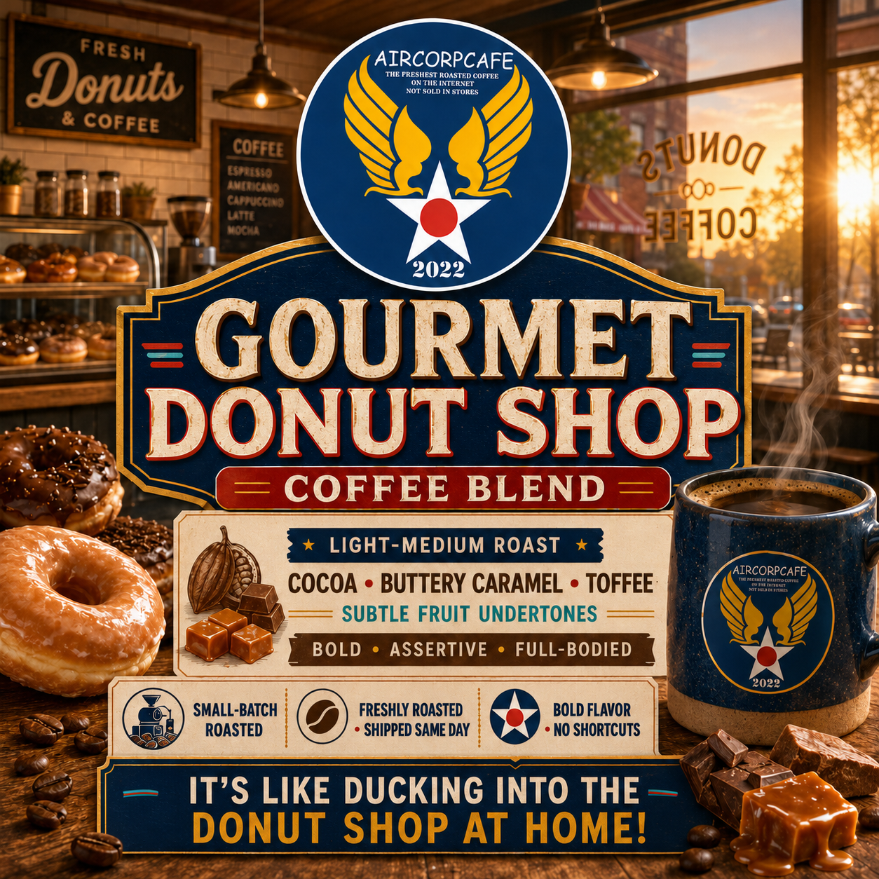 Gourmet Donut Shop Coffee Blend