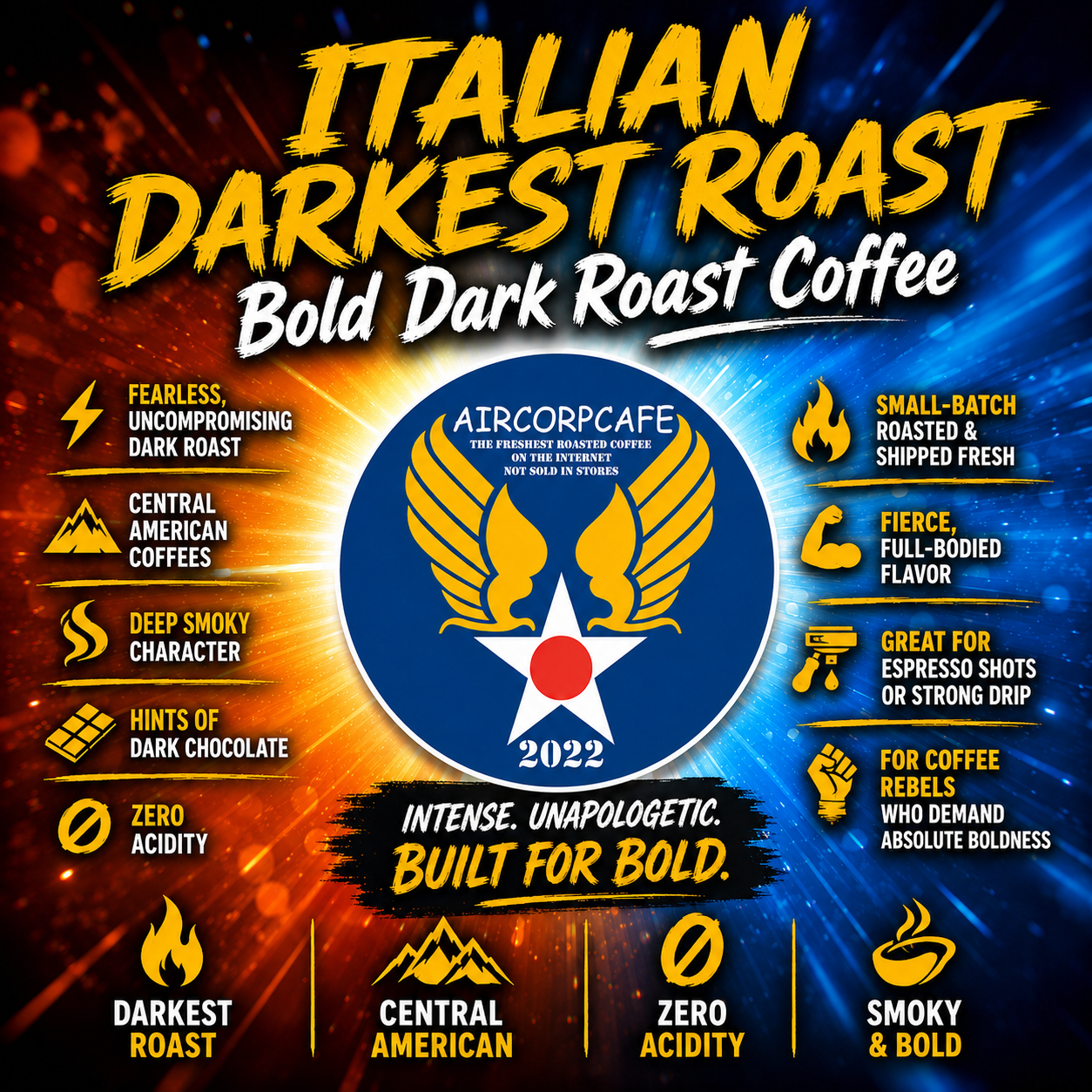 Italian Cafe Bold Darkest Roast Blend Coffee