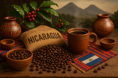 Nicaragua - Single Origin Coffee with indigenous items identifying source
