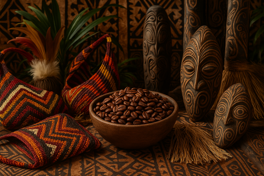 Papua New Guinea - Single Origin Coffee with indigenous items