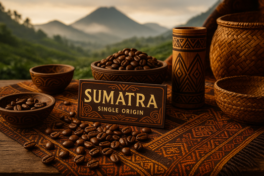 Sumatra - Single Origin Coffee, indigenous background 